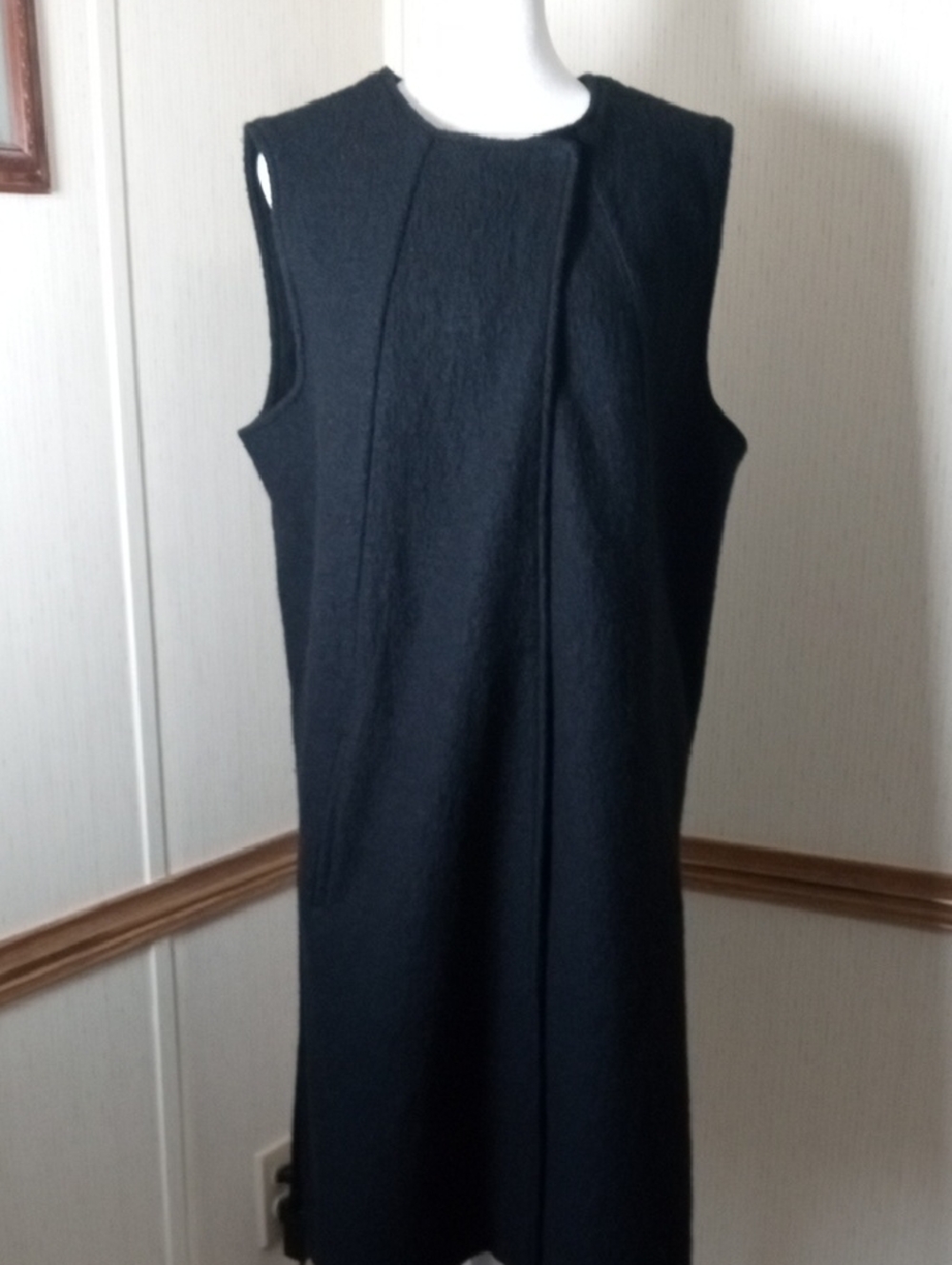 The White Company Black Wool Duster100% Wool Lagenlook, Cottage Core, Holidays - Picture 6 of 9